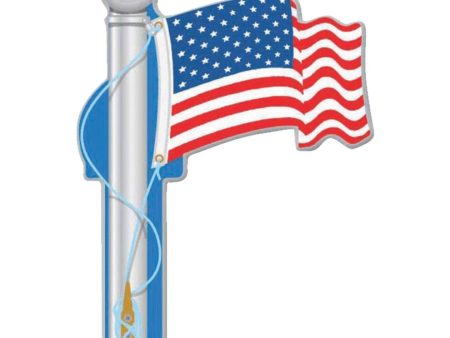 Lucky Line American Flag Design Decorative House Key, SC1 For Sale