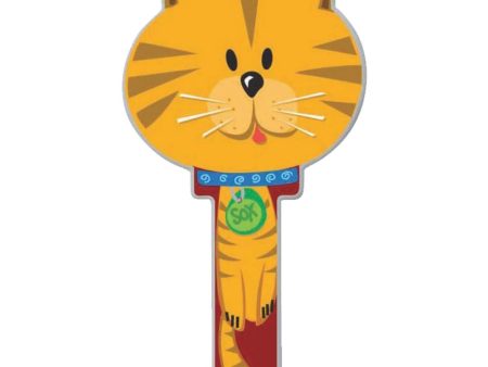 Lucky Line Cat Design Decorative House Key, SC1 on Sale