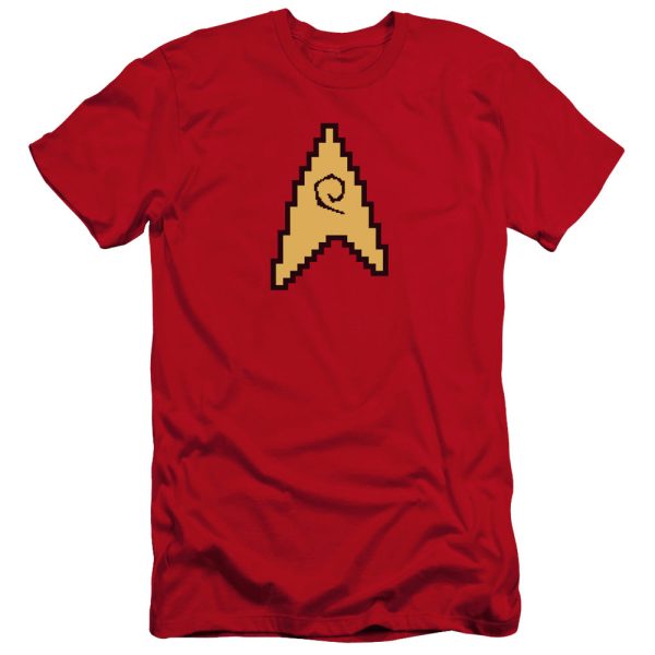 STAR TREK : 8 BIT ENGINEERING PREMIUM CANVAS ADULT SLIM FIT T-SHIRT 30\1 RED LG For Discount