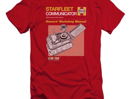 STAR TREK : COMM MANUAL PREMIUM CANVAS ADULT SLIM FIT T-SHIRT 30\1 RED 2X Supply