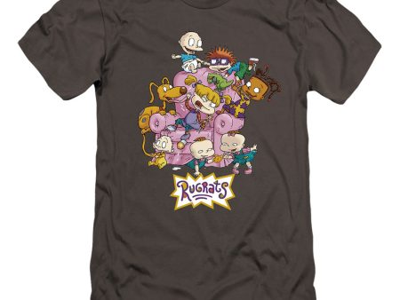 RUGRATS : RUGRATS CHAIR  PREMIUM CANVAS ADULT SLIM FIT T-SHIRT 30\1 Charcoal LG Online