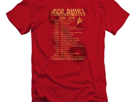 STAR TREK : RED SHIRT TOUR PREMIUM CANVAS ADULT SLIM FIT T-SHIRT 30\1 RED XL Online now