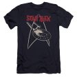 STAR TREK : SHIP SYMBOL PREMIUM CANVAS ADULT SLIM FIT T-SHIRT 30\1 NAVY LG Online