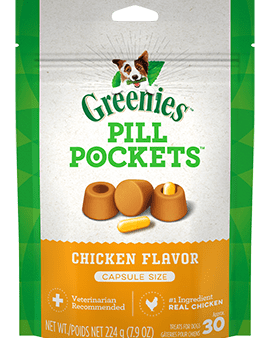 Greenies PILL POCKETS™ Treats for Dogs Chicken Flavor Capsule Hot on Sale