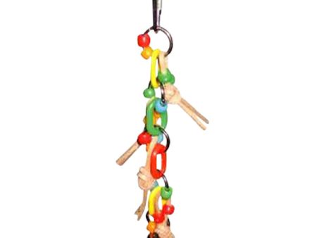 A&E Plastic Chain with Leather & Ball Bird Toy Online Sale