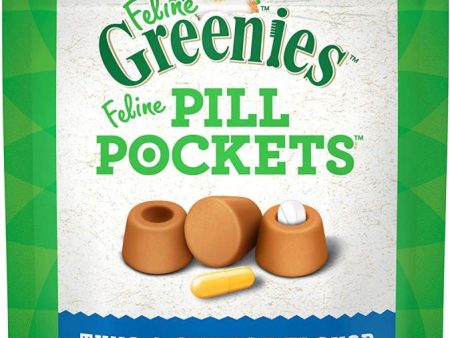 Greenies Pill Pockets Tuna & Cheese Flavored Feline Cat Treats Sale