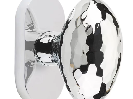 Emtek 5801HE Passage , Oval Stretto 1.5  x 3  , Hammered Egg Knob on Sale