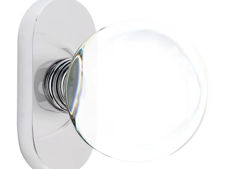 Emtek 5802BL Thumbturn Privacy , Oval Stretto 1.5  x 3  , Bristol Glass Knob Discount